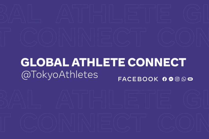 "Global Athlete Connect @TokyoAthletics" + Facebook Logo